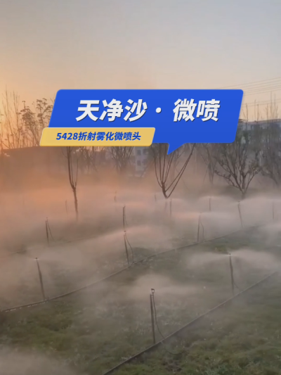 【天净沙&middot;微喷】枯藤老树昏鸦，草地仙境人家，地插微喷雾化，夕阳西下，灌溉，你问，我答！#5428折射雾化微喷头 #微喷 #华维集团