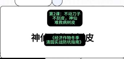 第2节：【物理手段】不动刀子不刮皮，神仙难救病树皮，课程：《经济作物冬季清园&middot;实战防坑指南》#识农AI