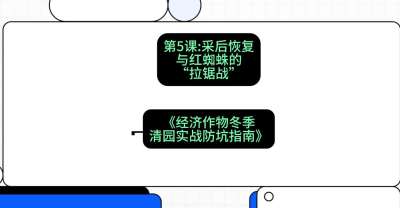 第5节：【柑橘清园】采后恢复与红蜘蛛的&ldquo;拉锯战&rdquo;，课程：《经济作物冬季清园&middot;实战防坑指南》#识农AI