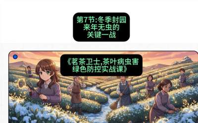 第07节：冬季封园&mdash;&mdash;来年无虫的关键一战，课程：《茗茶卫士&mdash;&mdash;茶叶病虫害绿色防控实战课》#识农AI